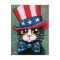 Patriotic Tuxedo Cat | 4th of July Postcard