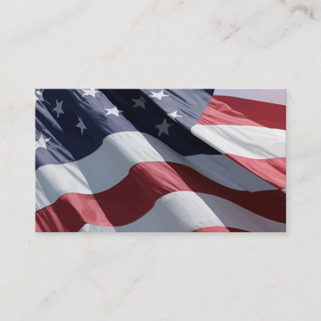 Patriotic Two Side Business  Card Design (Front)