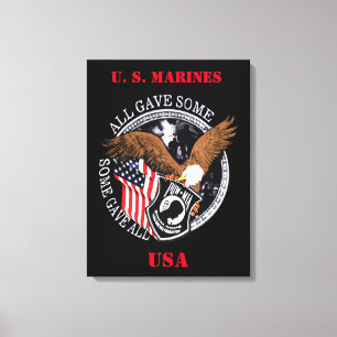 Patriotic U. S. Marines Military Wars Canvas Print