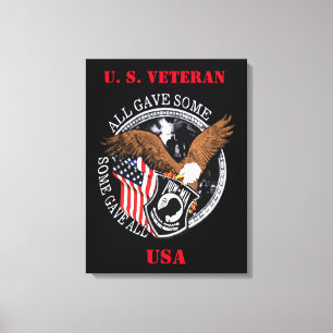 Patriotic U. S. Veteran Military Canvas Print