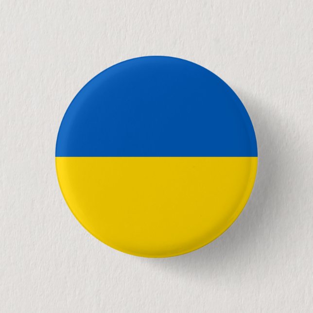 Patriotic Ukraine Flag 3 Cm Round Badge (Front)