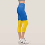 Patriotic Ukraine Flag Capri Leggings<br><div class="desc">Patriotic flag of Ukraine.</div>