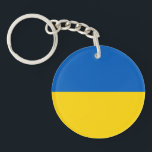 Patriotic Ukraine Flag Key Ring<br><div class="desc">Patriotic flag of Ukraine.</div>
