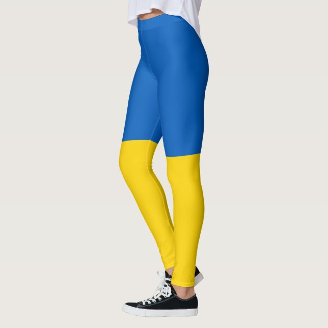 Patriotic Ukraine Flag Leggings (Left)