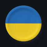 Patriotic Ukraine Flag Paper Plate<br><div class="desc">Patriotic flag of Ukraine.</div>