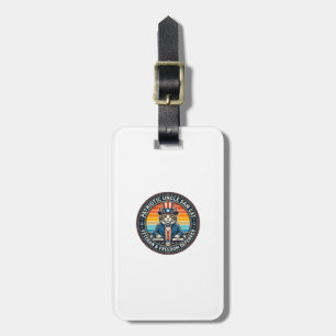 Patriotic Uncle Sam Cat Retro Sunset T-Shirt (2)_1 Luggage Tag