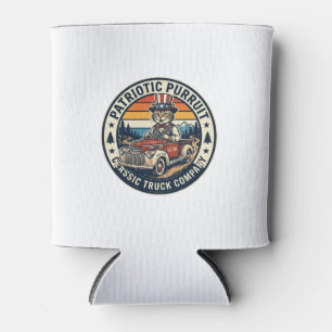 Patriotic Uncle Sam Cat Retro Sunset T-Shirt (5)_1 Can Cooler