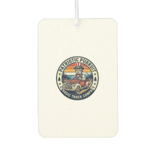 Patriotic Uncle Sam Cat Retro Sunset T-Shirt (5)_1 Car Air Freshener