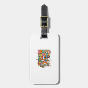 Patriotic Uncle Sam Cat Retro Typography T-Shirt ( Luggage Tag
