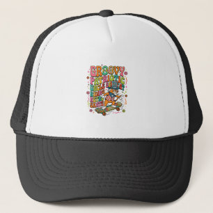 Patriotic Uncle Sam Cat Retro Typography T-Shirt ( Trucker Hat