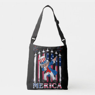 Patriotic Uncle Sam Dabbing 4th of July Crossbody Bag