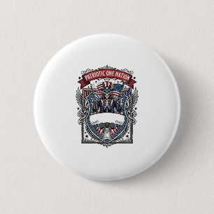 Patriotic Uncle Sam Skeleton Dark Patriot Skeleton 6 Cm Round Badge