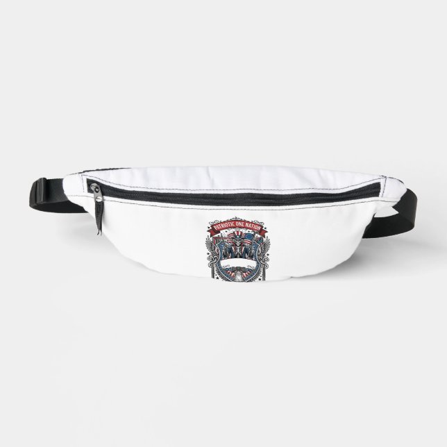 Patriotic Uncle Sam Skeleton Dark Patriot Skeleton Bum Bags (Front)