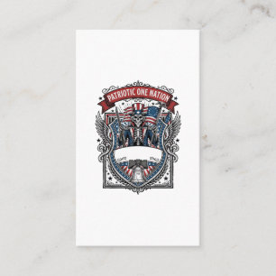 Patriotic Uncle Sam Skeleton Dark Patriot Skeleton Business Card