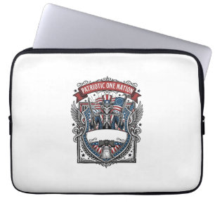Patriotic Uncle Sam Skeleton Dark Patriot Skeleton Laptop Sleeve