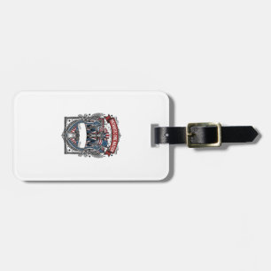 Patriotic Uncle Sam Skeleton Dark Patriot Skeleton Luggage Tag