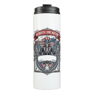 Patriotic Uncle Sam Skeleton Dark Patriot Skeleton Thermal Tumbler