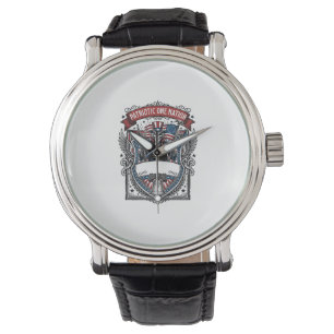 Patriotic Uncle Sam Skeleton Dark Patriot Skeleton Watch