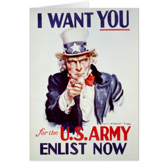 Patriotic Uncle Sam - Vintage Poster (Front)