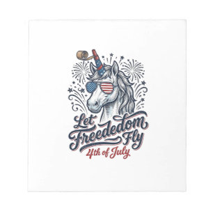 Patriotic Unicorn 4th of July Freedom Fly Shirt_1 Notepad