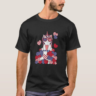 Patriotic Unicorn 4th Of July USA American Flag Gi T-Shirt