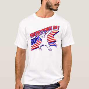 patriotic unicorn american independence day T-Shirt