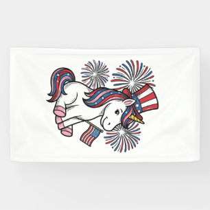 Patriotic Unicorn Fireworks Shirt Design_1 Banner