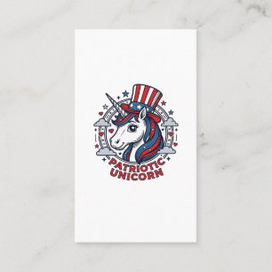 Patriotic Unicorn Vintage Engraving Graphic_1 Business Card
