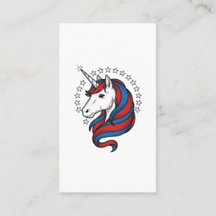 Patriotic Unicorn Vintage Engraving Vector Design_ Business Card
