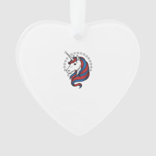Patriotic Unicorn Vintage Engraving Vector Design_ Ornament