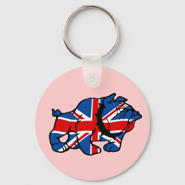 Patriotic Union Jack Key Ring (Front)