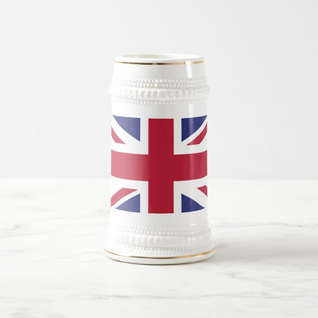 Patriotic United Kingdom Flag Beer Stein (Center)