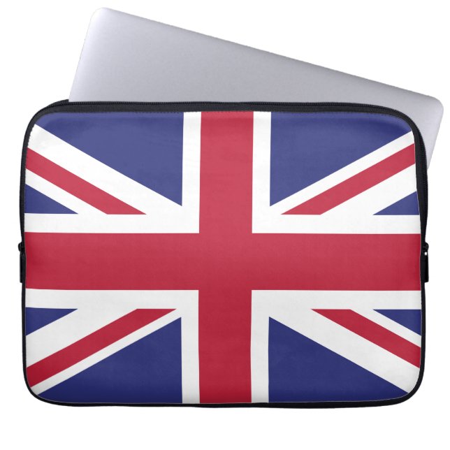 Patriotic United Kingdom Flag Laptop Sleeve (Front)