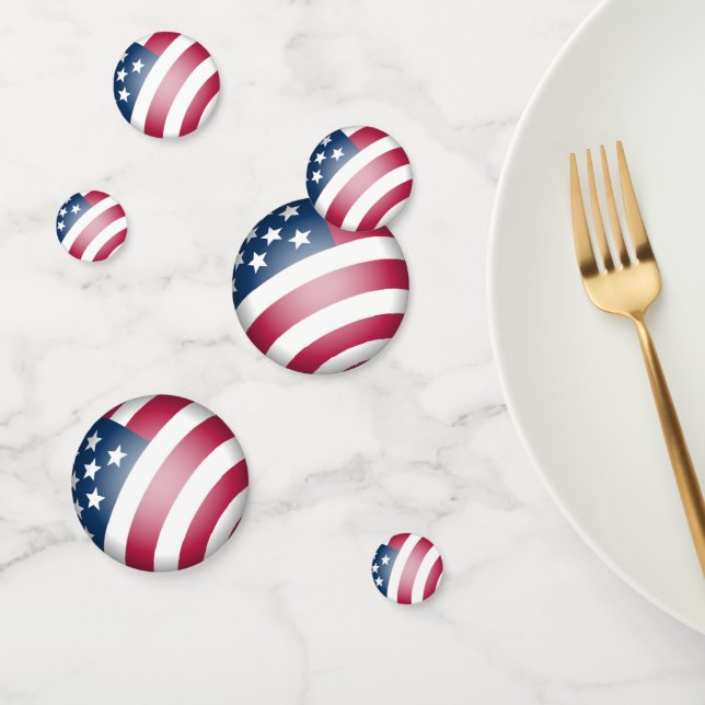 Patriotic United States of America Flag Cool, Fun Confetti (Group)
