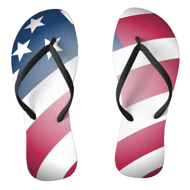 Patriotic United States of America Flag, Cool Jandals (Footbed)