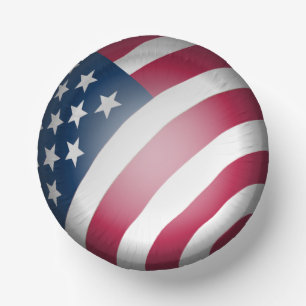 Patriotic United States of America Flag Globe, Fun Paper Plate