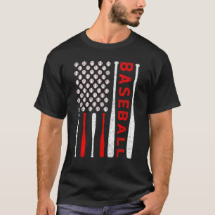 Patriotic Us American Baseball Flag Vintage Baseb T-Shirt