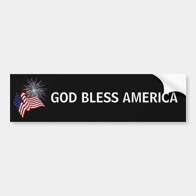 Patriotic US Bumper Sticker (Front)