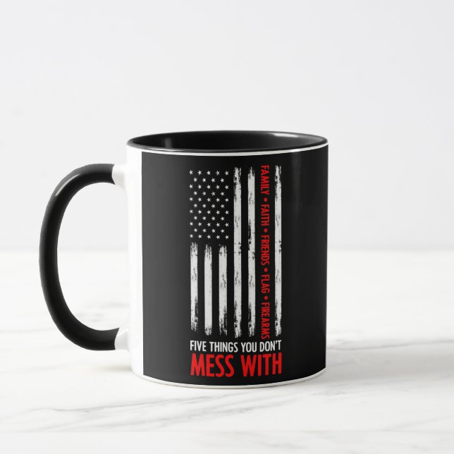 Patriotic US Citizen Family Funny Quote American Mug (Left)
