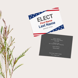 Patriotic US Election Campaign Business Card