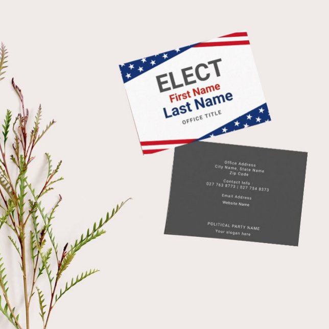 Patriotic US Election Campaign Business Card (Creator Uploaded)