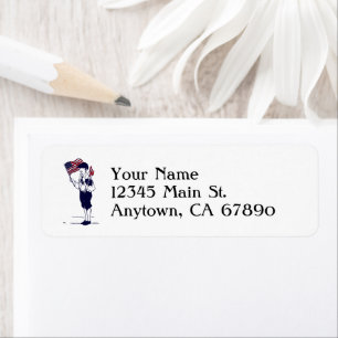 Patriotic US Flag and Fireworks Boy Custom Address