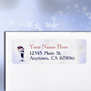 Patriotic US Flag and Fireworks Custom Address