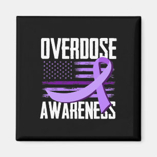 Patriotic Us Flag Drug Overdose Opioid Overdose Aw Magnet