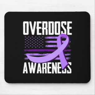 Patriotic US Flag Drug Overdose Opioid Overdose Aw Mouse Pad