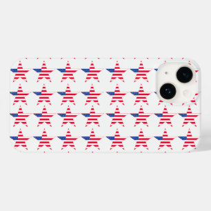 Patriotic US Flag Stars Case-Mate iPhone 14 Case