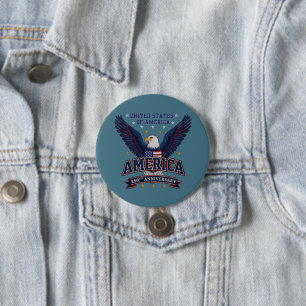 Patriotic USA 250th Anniversary  – Eagle Button