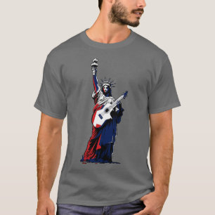 Patriotic USA 4th of July Guitarist Concert Festiv T-Shirt