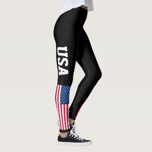 Patriotic USA American flag custom colour Leggings