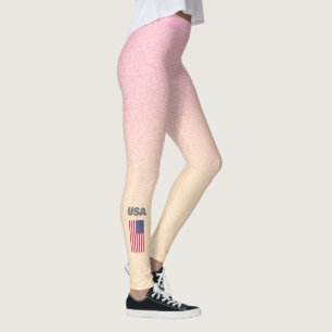 Patriotic USA American flag Leggings